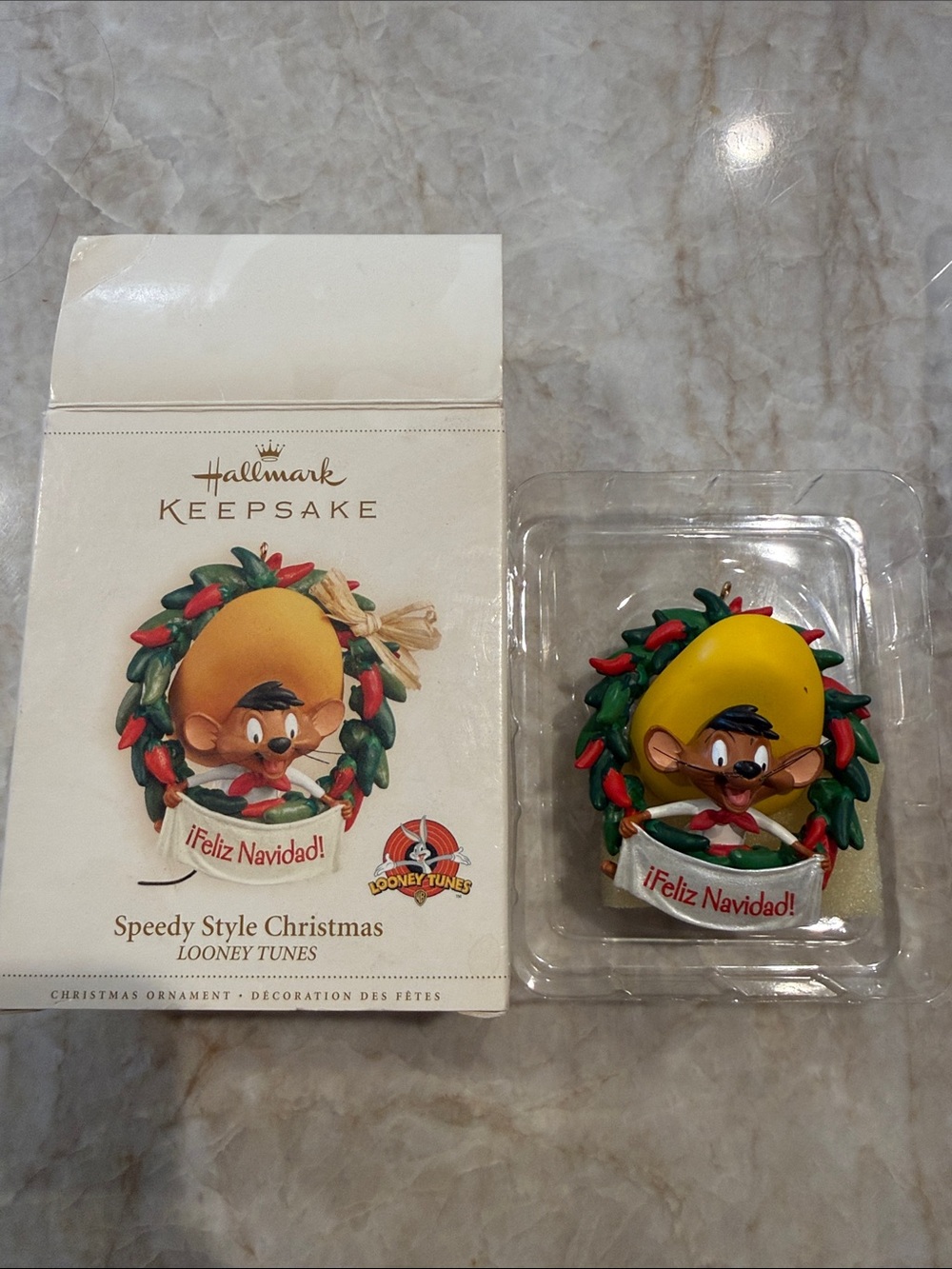 2006 Hallmark Speedy Style Christmas Looney Tunes Ornament - vintage